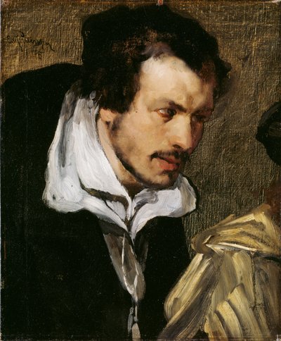 Didrik Slagheck. (Portretstudie voor Christiaan II ondertekent het doodvonnis van Torben Oxe) door Hjalmer Eilif Emanuel Peterssen